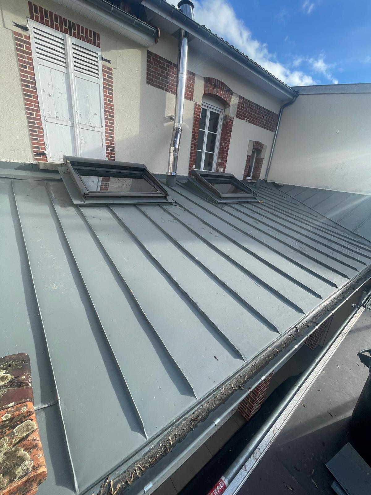 Toiture faible pente en aluminium